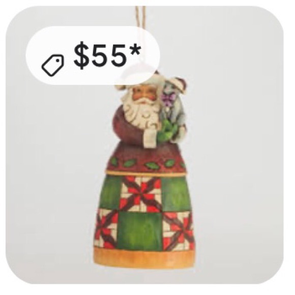 JIM SHORE Santa With Cat Ornament Heartwood Creek 2015 - Picture 8 of 9